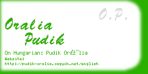 oralia pudik business card